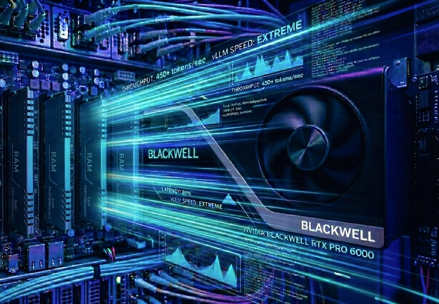Extrémne rýchla LLM inference cez vLLM na NVIDIA RTX PRO 6000 Blackwell GPU